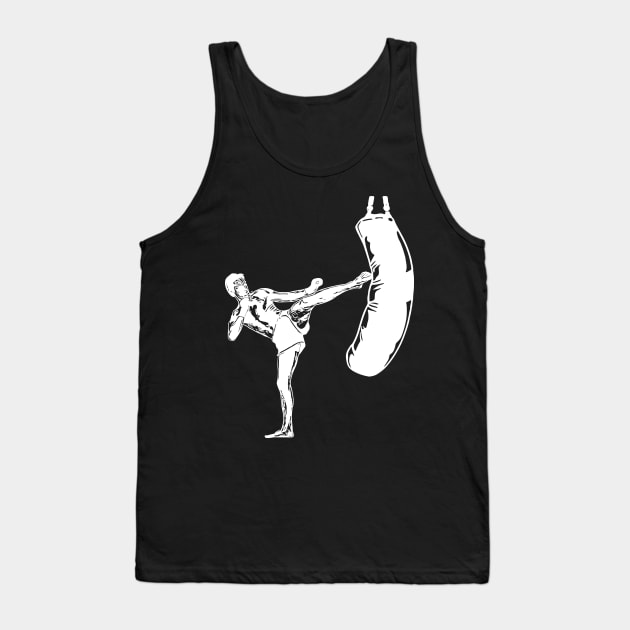 Kickbox Male Martial Artist Tank Top by RosaliArt